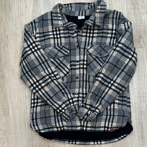 Plaid Button-Up Flannel Shacket
